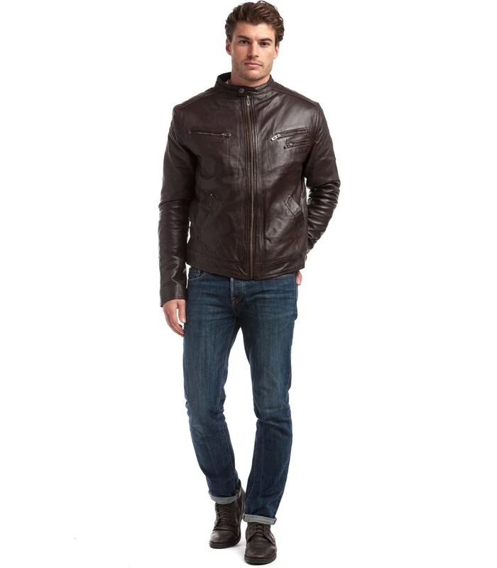 Echt Lederen Jas Alessandro Biker Stijl 5 Echt Lederen Jas Alessandro Biker Stijl - Afbeelding 3
