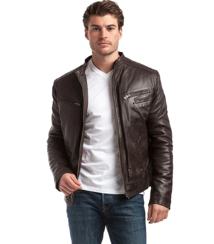 Echt Lederen Jas Alessandro Biker Stijl 3 Echt Lederen Jas Alessandro Biker Stijl