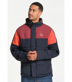 Gesipt En Geklopte Kraag Naar Beneden Jas